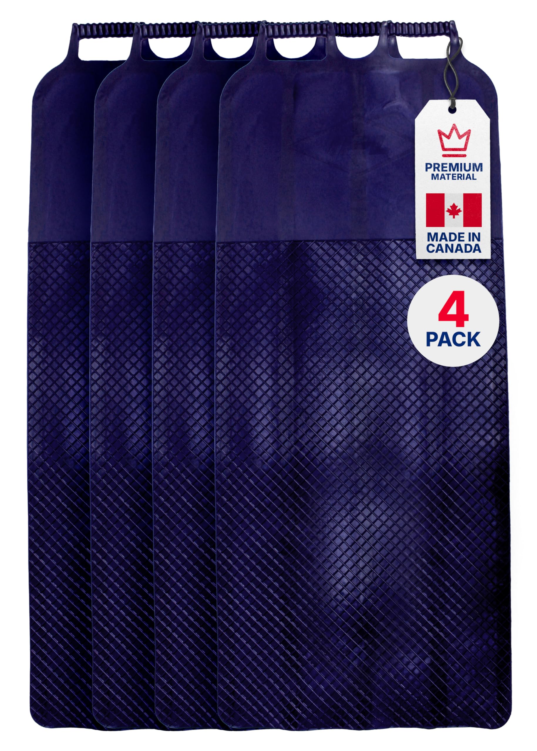 Roll Up Sleds for All Ages, Flexible Snow Carpet Mat 45”- Durable, Foldable Snow Sled Equipped with Two Handles, Made in Canada, Non-Slip Surface,