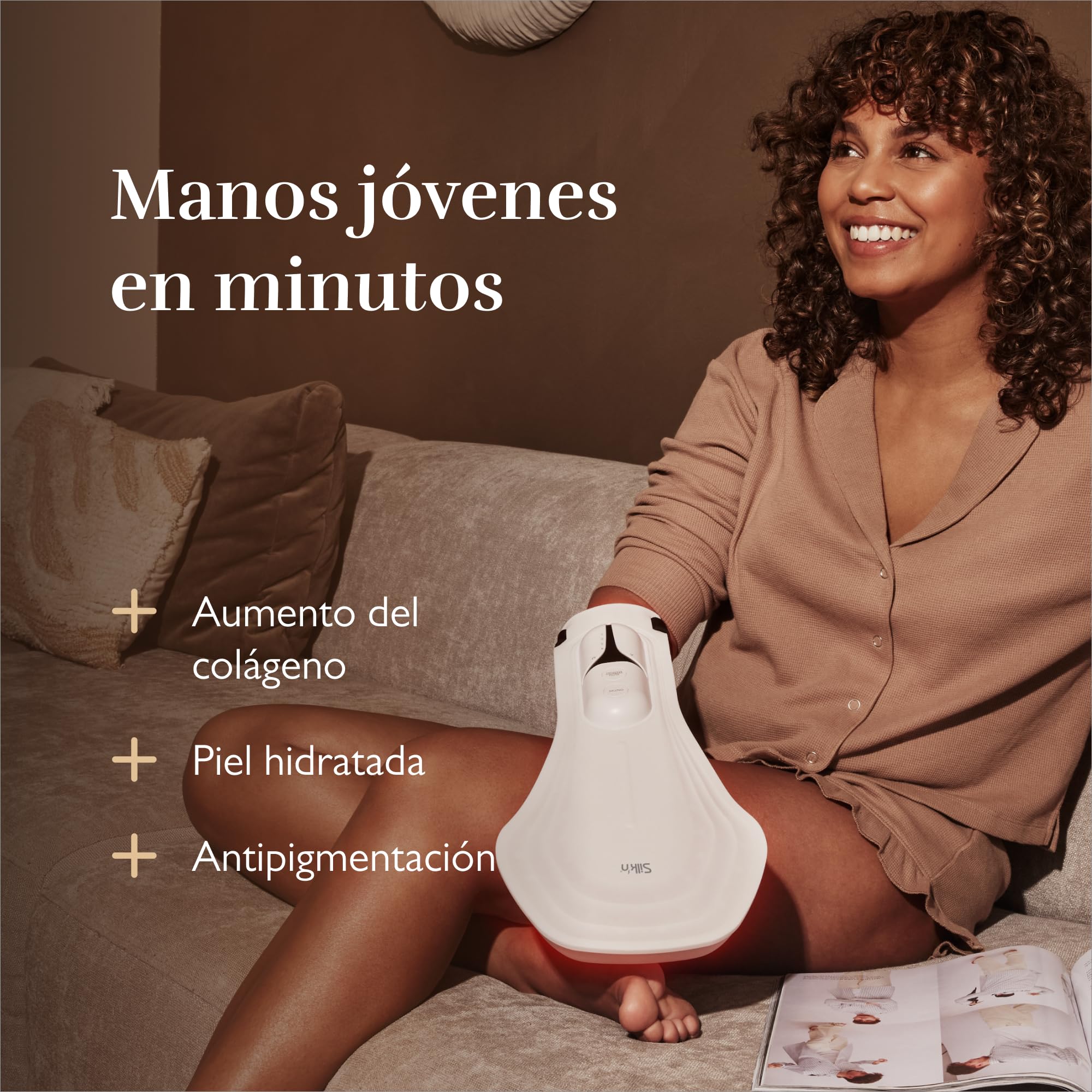 Silk'n Máscara LED para manos I LED Hand Mask I Terapia de luz para rejuvenecimiento y cuidado de la piel de manos I Blanco