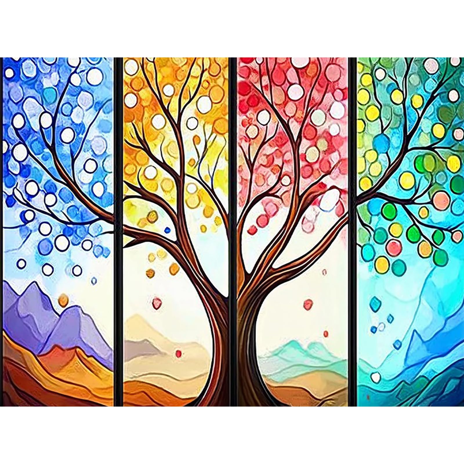 Kit Peinture Diamant 5D Paysage 30x40 Cm - Art Diamant Strass Point De Croix Complet - Activité Détente Adultes Débutants - Déco Maison