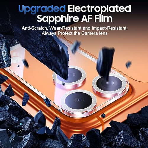 Miniatura 306 de UniqueMe [Paquete de 3 protectores de lente de cámara compatibles con iPhone 14 Pro Max/iPhone 14 Pro, vidrio templado, [compatible con fundas]