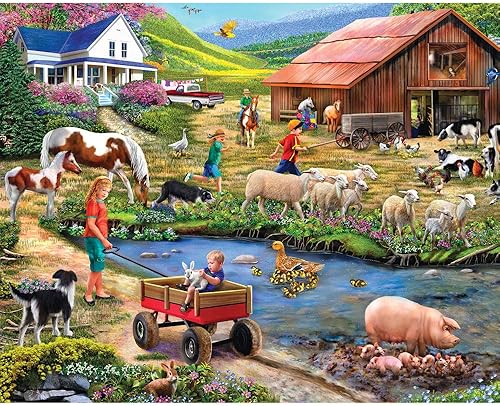 Miniatura 4 de Bits and Pieces - Paquete múltiple 4 en 1 - Rompecabezas de 300 piezas para adultos-Cada uno mide 16 x 20 pulgadas (18.1 in x 24.0 in)-River