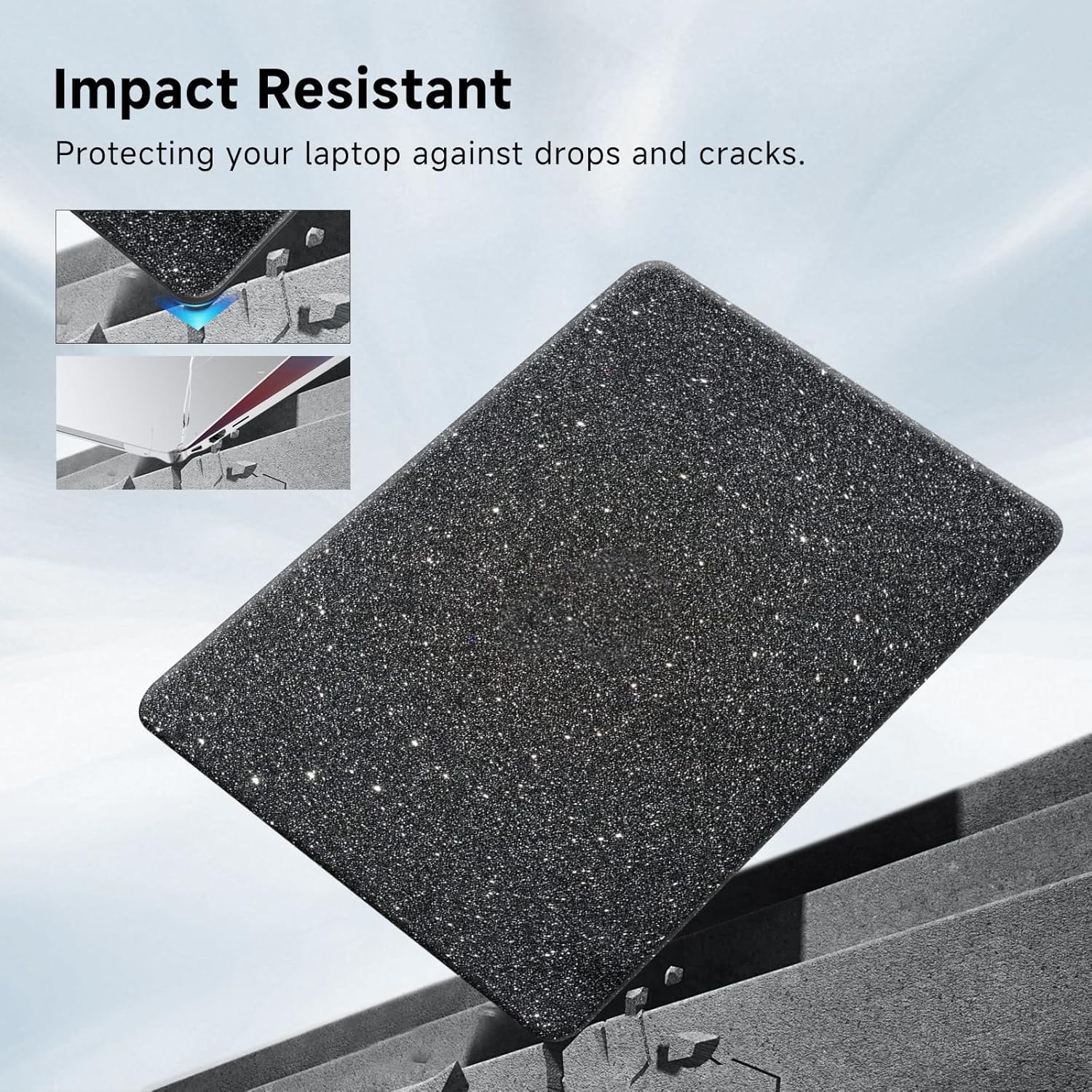 Funut for MacBook Pro 16 inch Case M5 2026 M4 2025 M3 M2 M1 2024-2021 A3429 A3428 A3403 A3186 A2991 A2780 A2485, Glitter PU Leather Hard Laptop Cover & Keyboard Cover for M4 Pro 16", Flash Gray