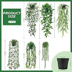 Der Rose 6Pcs Faux Plantes Suspendre des Vins Artificiels Faux Suspension Plantes pour Librairie Salle de bain Cuisine Extérieure Décor Intérieur
