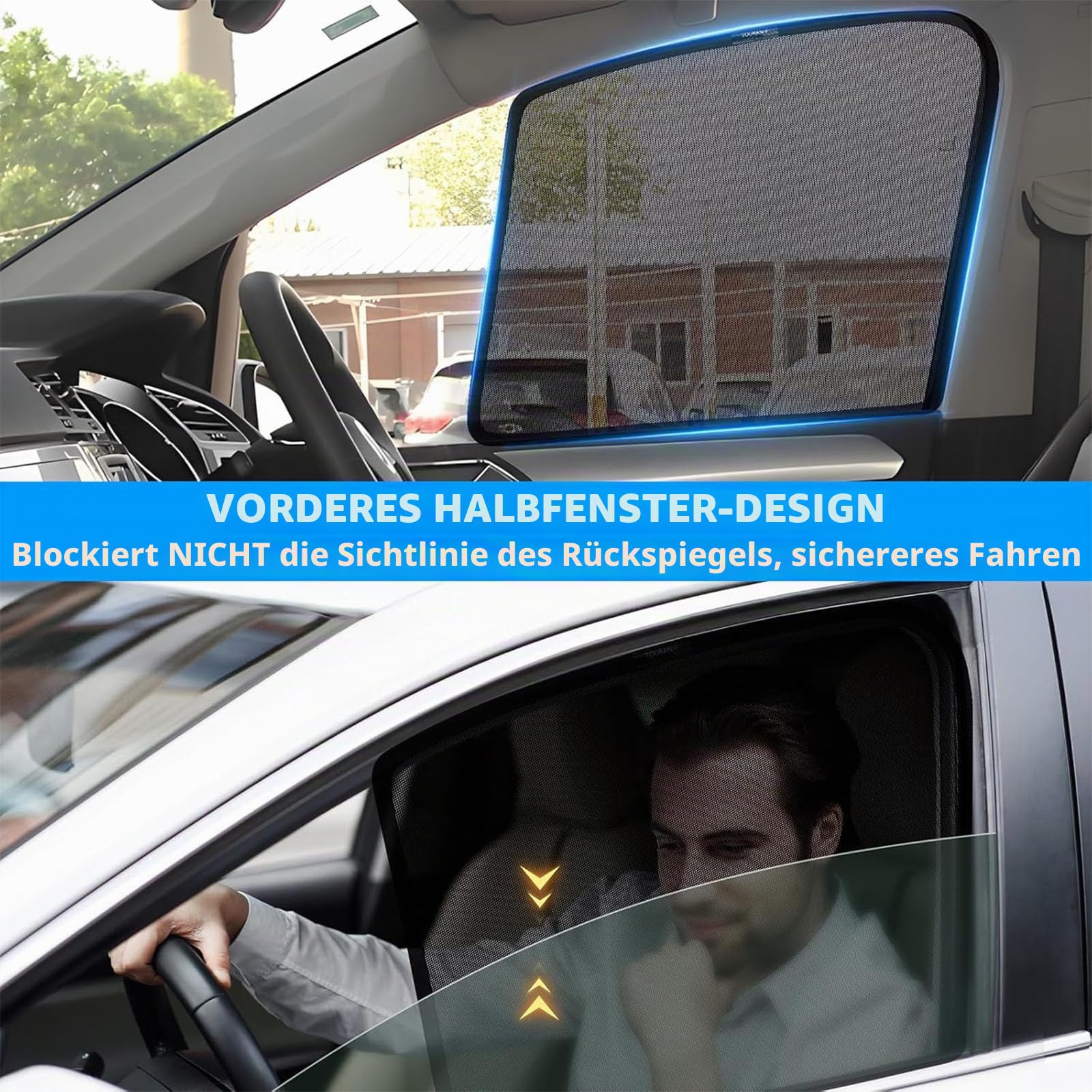Sonnenschutz Auto für VW Tiguan 3 III 2024 2025, Magnetisch Sonnenblende - Sichtschutz Autofenster - UV Schutz - Hitzeschutz,D