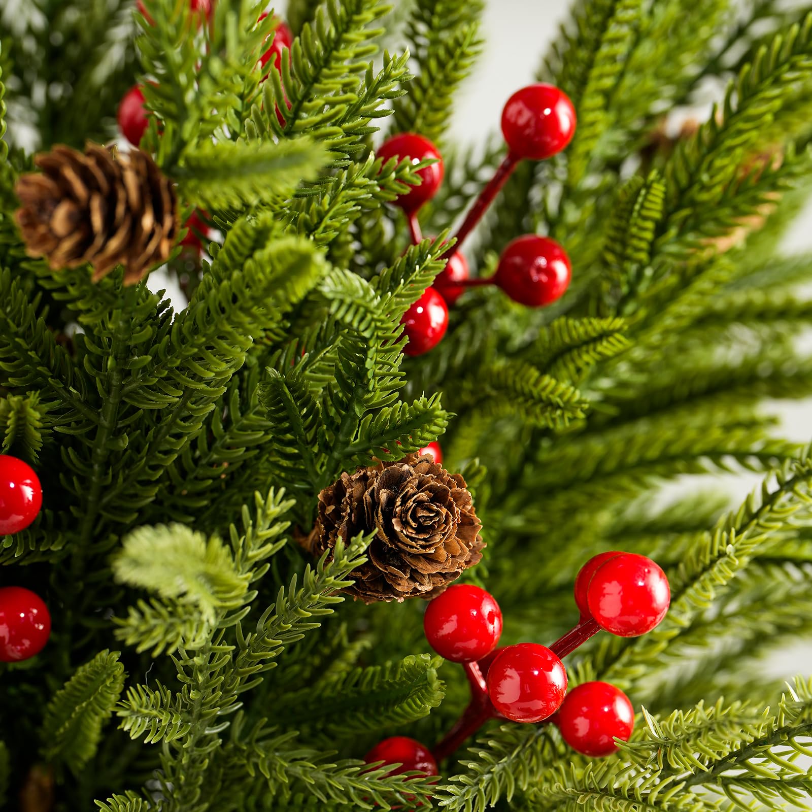 20 Rametti Di Bacche Artificiali Rosse Natalizie - Decorazioni Per Albero, Ghirlande E Centrotavola, Lunghezza 20 Cm