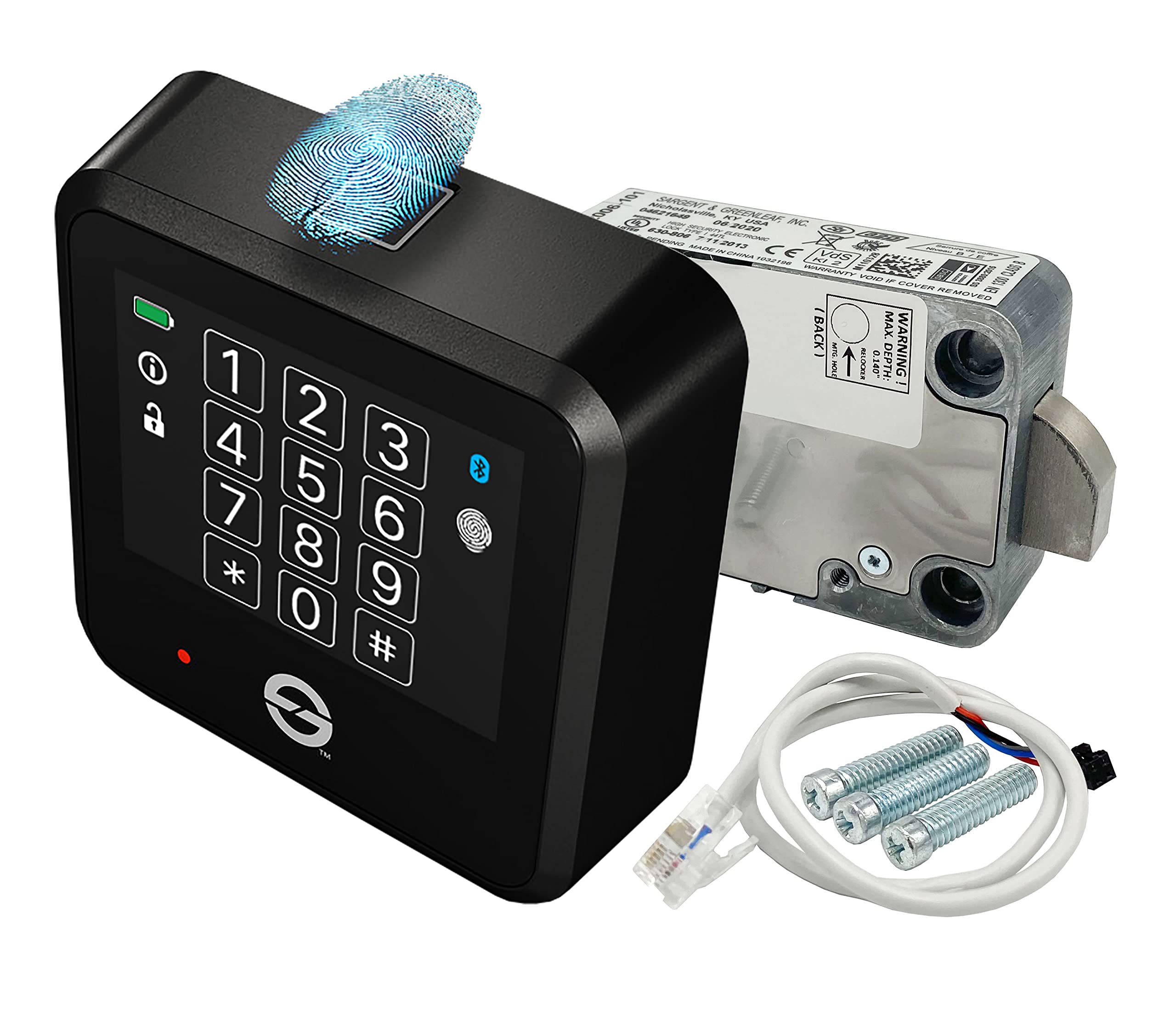 Sargent and Greenleaf I-Series Biometric Keypad with Titan Electronic Safe Lock, Fingerprint Lock, Digital Keypad, Digital Safe Lock, Fingerprint Scanner Lock