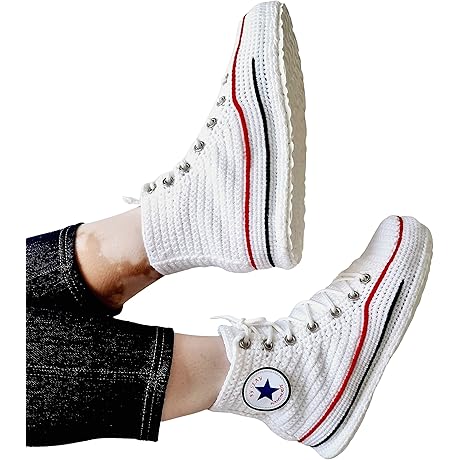 Handmade Knitted Cotton Canvas Slippers for Women