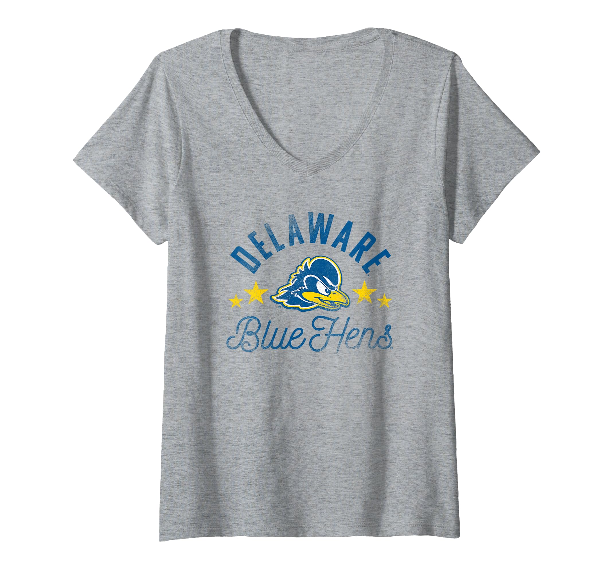 Womens University of Delaware Blue Hens Logo V-Neck T-Shirt