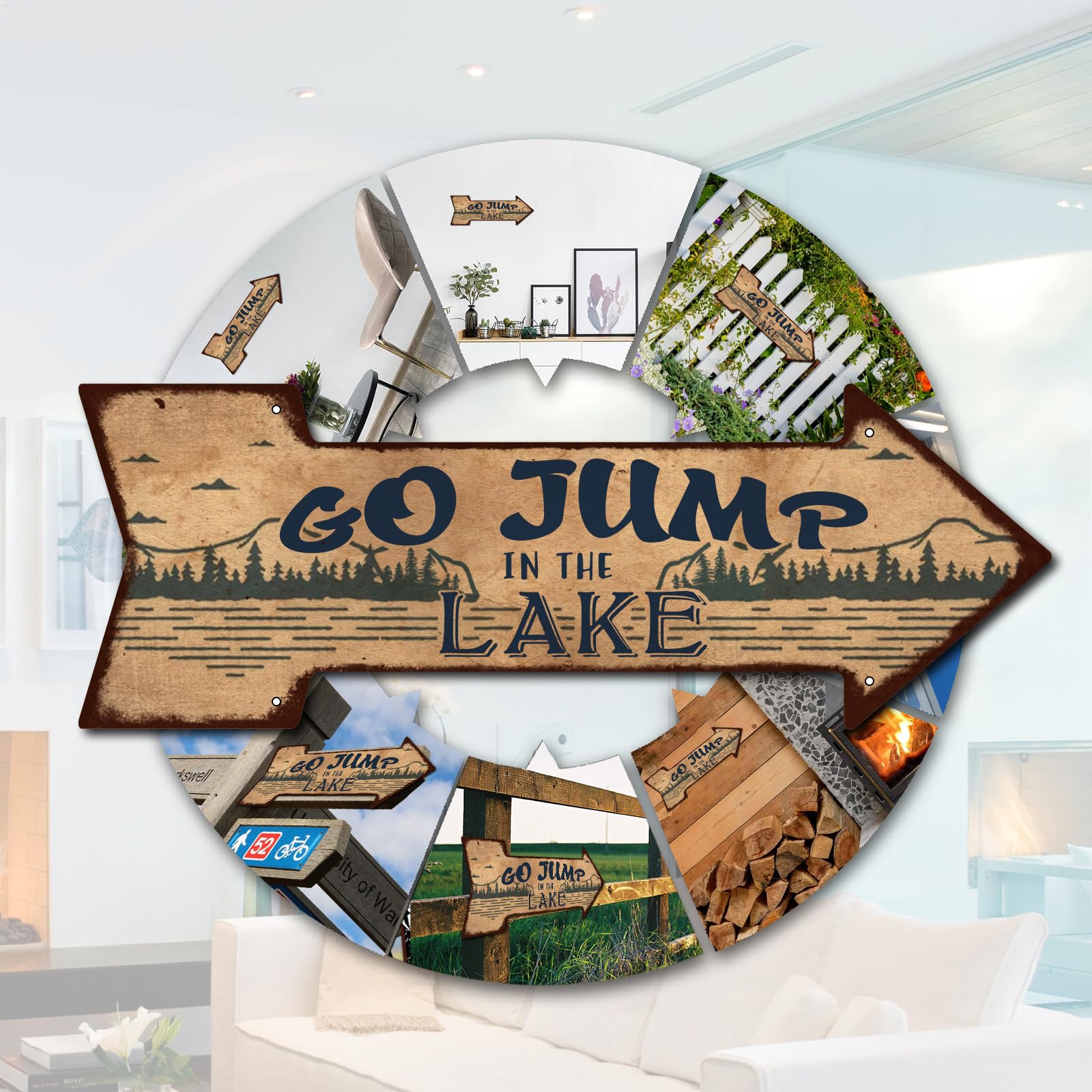 Xiddxu Letrero De Metal Con Texto En Inglés «Go Jump In The River» Para El  Hogar, Sala De Estar, Cocina, Cafetería, Bar, Decoración De Pared, Letrero  De Estaño, Letrero De Metal, image size:1600x1600