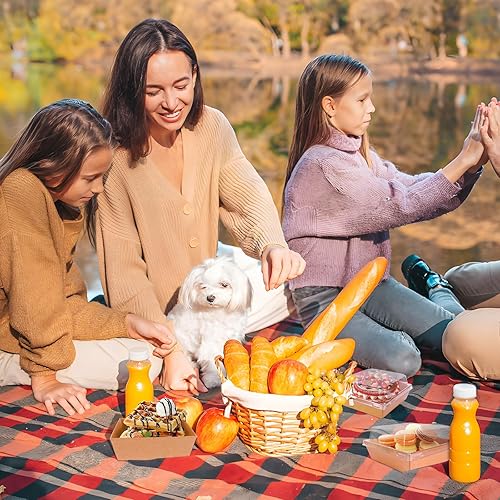 Miniatura 7 de 50 cajas de charcutería con tapas transparentes y seguras, cajas de postre de papel desechables a prueba de aceite de 4 pulgadas para sándwich,