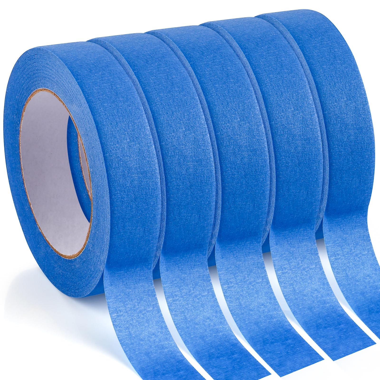 NEOACT 5 Rolls Blue Painters Tape -1 Inch X 55 Yards,Multi-Purpose Bulk Blue Masking Tape,No Residue Artist Crafts,Decorations,Home,Wall,Painting Supplies