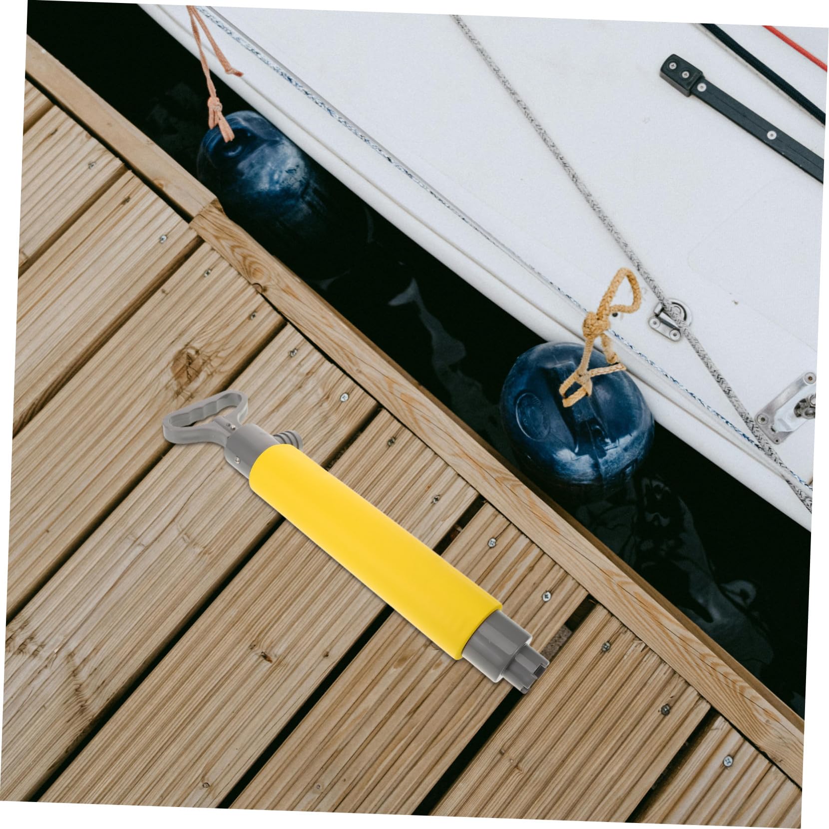 Supvox Manuelle Kajak Bilgenpumpe Kunststoff Tragbare Handpumpe Ergonomisch für Kanu Bootfahren Kajakzubehör