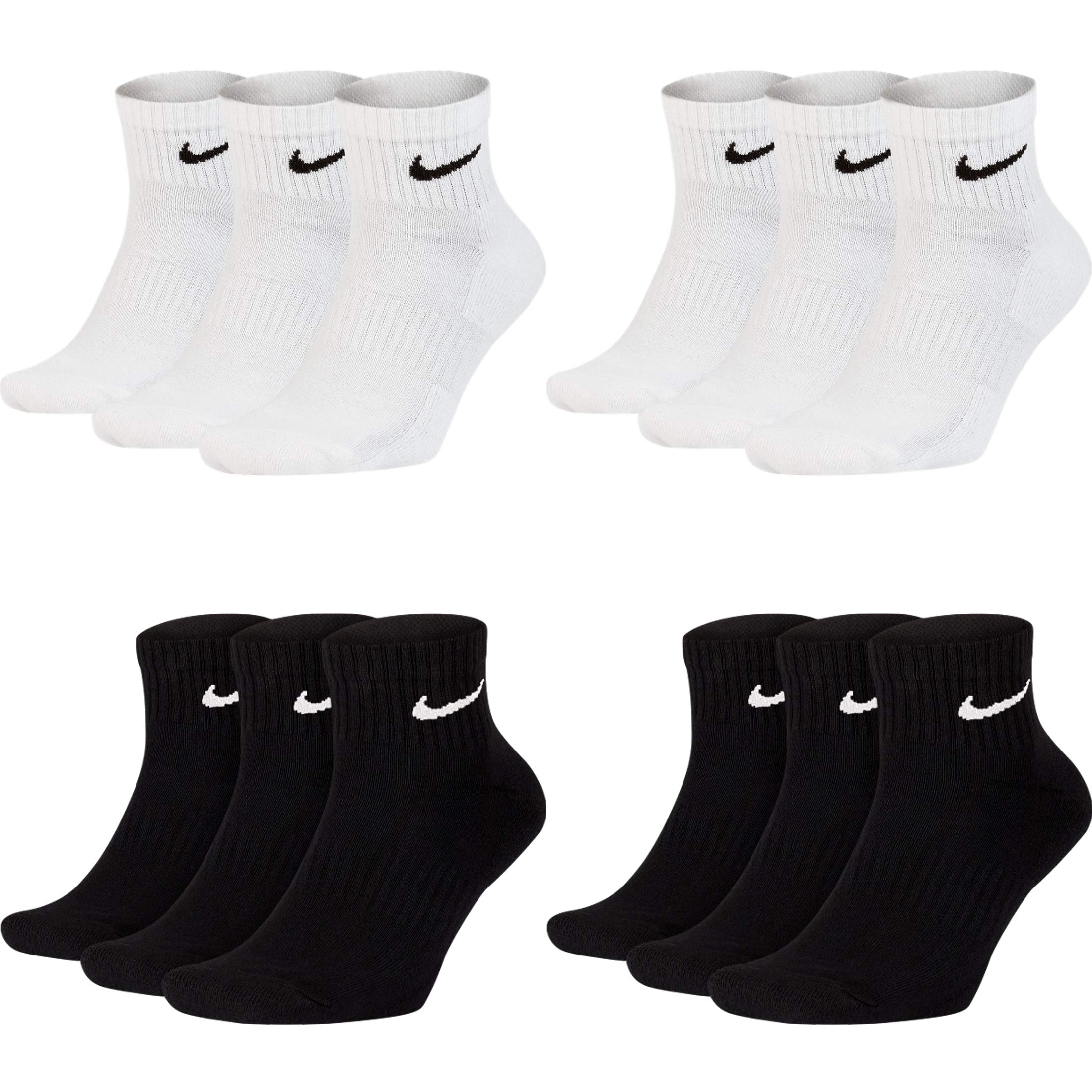 Nike Confezione da 3 paia di calze da uomo Everyday Cushion Ankle 12 paia di colore nero. 34/38 EU