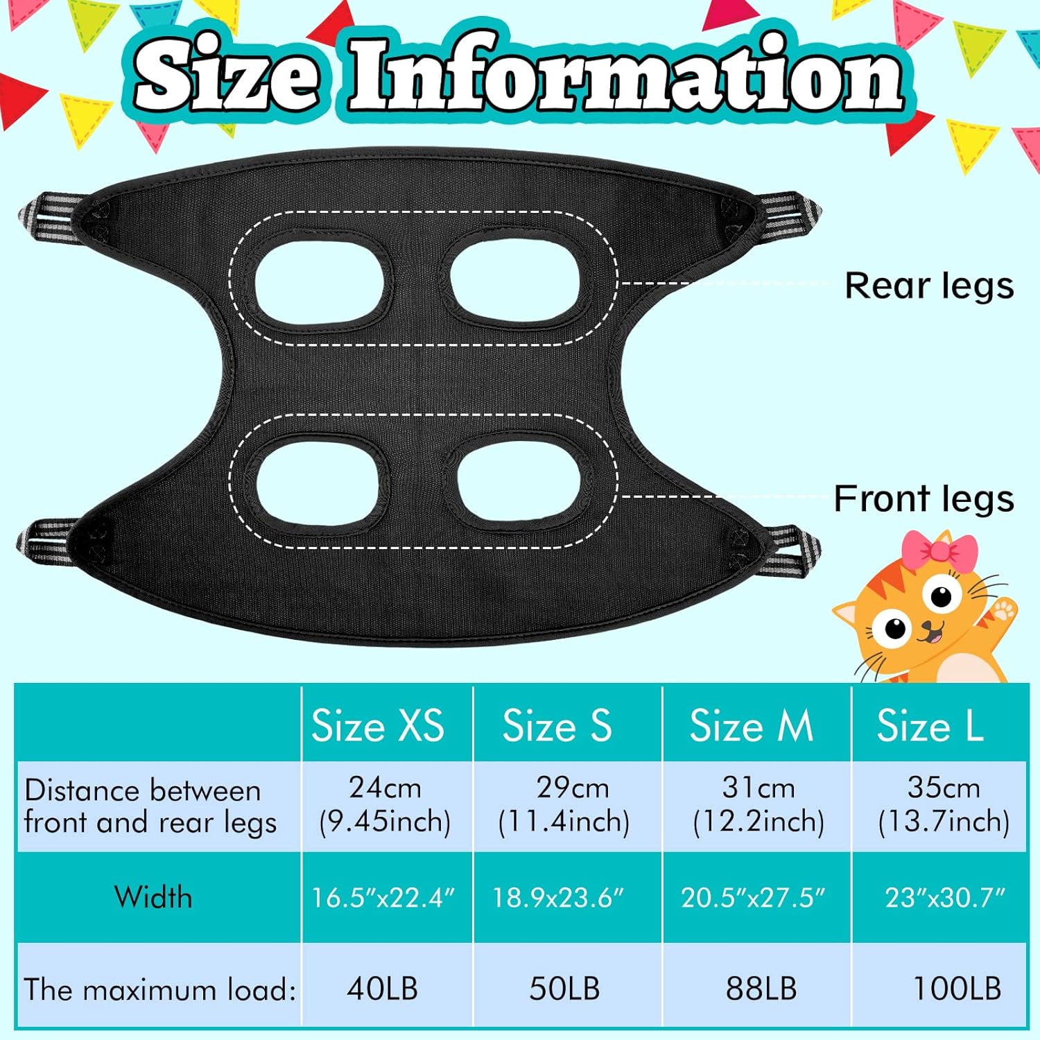 Ferraycle 14 in 1 PET Grooming Supplies for Small Cats Dogs, Includes Grooming Hammock, Bathing Brush, Nail Clipper, Nail File, Pet Comb, Cat Muzzle, Sling, Pet Clip Tools (Blue, Black)