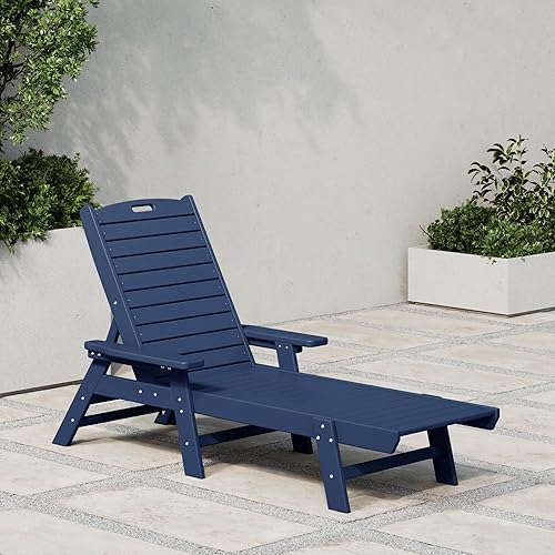 Miniatura 8 de WestinTrends Malibu Poly - Tumbona reclinable azul marino