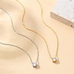 18K Gold Plated Cubic Zirconia Necklaces for Women Trendy Layered Round CZ Twisted Chain Necklaces Y-Shaped Diamond Solitaire Lariat Necklaces Dainty Bridal Wedding Jewelry Gifts