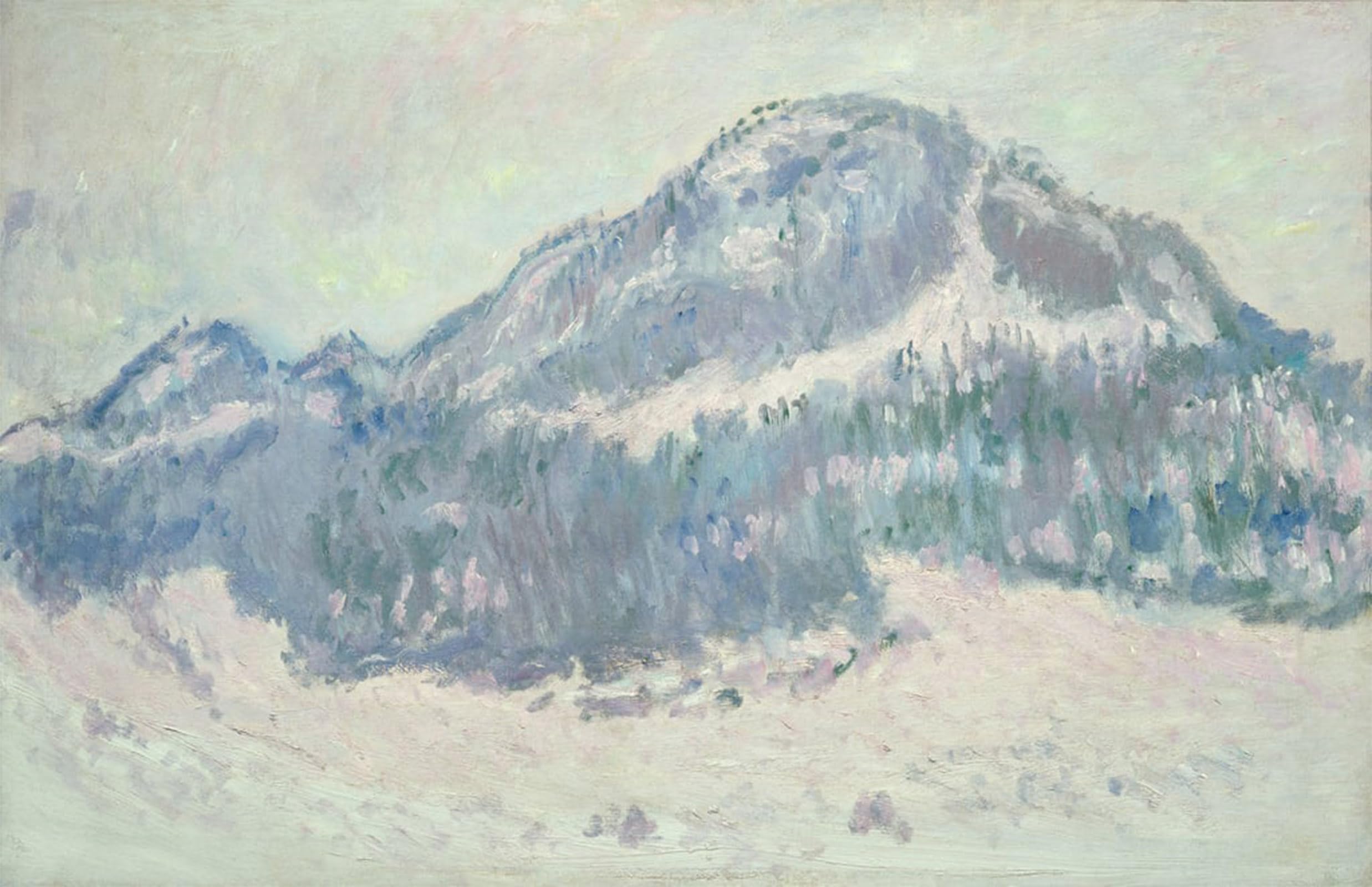 ARTXLXXBN Famous Painting Canvas Artwork Graffiti Print Mount Kolsaas Norway by Claude Monet Portrait Canvas Image for Home Decor 60x90cm