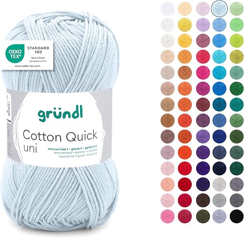 Gründl Lana Cotton Quick uni - lana fina para ganchillo - hilo de tejer - hilo d