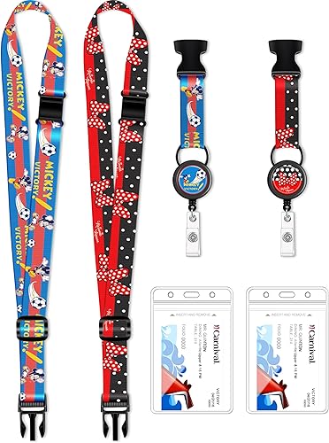 Akkya Cordón de crucero para tarjetas de barco con carrete retráctil, tarjeta de identificación impermeable, paquete de 2 lindos cordones de viaje