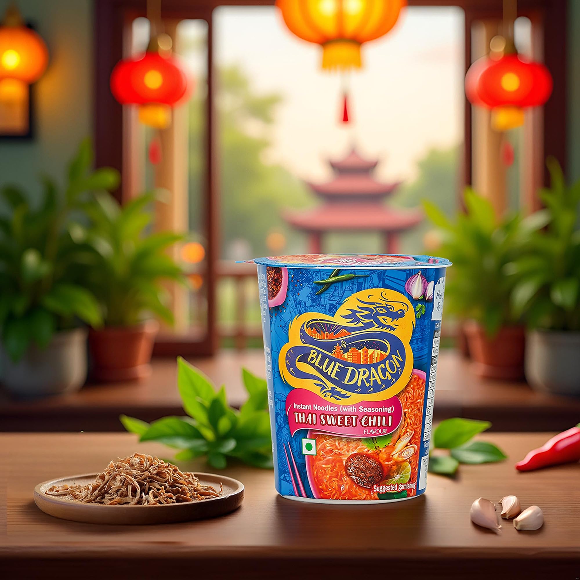 - Blue Dragon Instant Cup Noodle - Thai Sweet Chilli Cup Noodle | Easy to Making | Vegetarian Food | No Preservative & Artificial colors | Instant Cup Noodle - 70gm