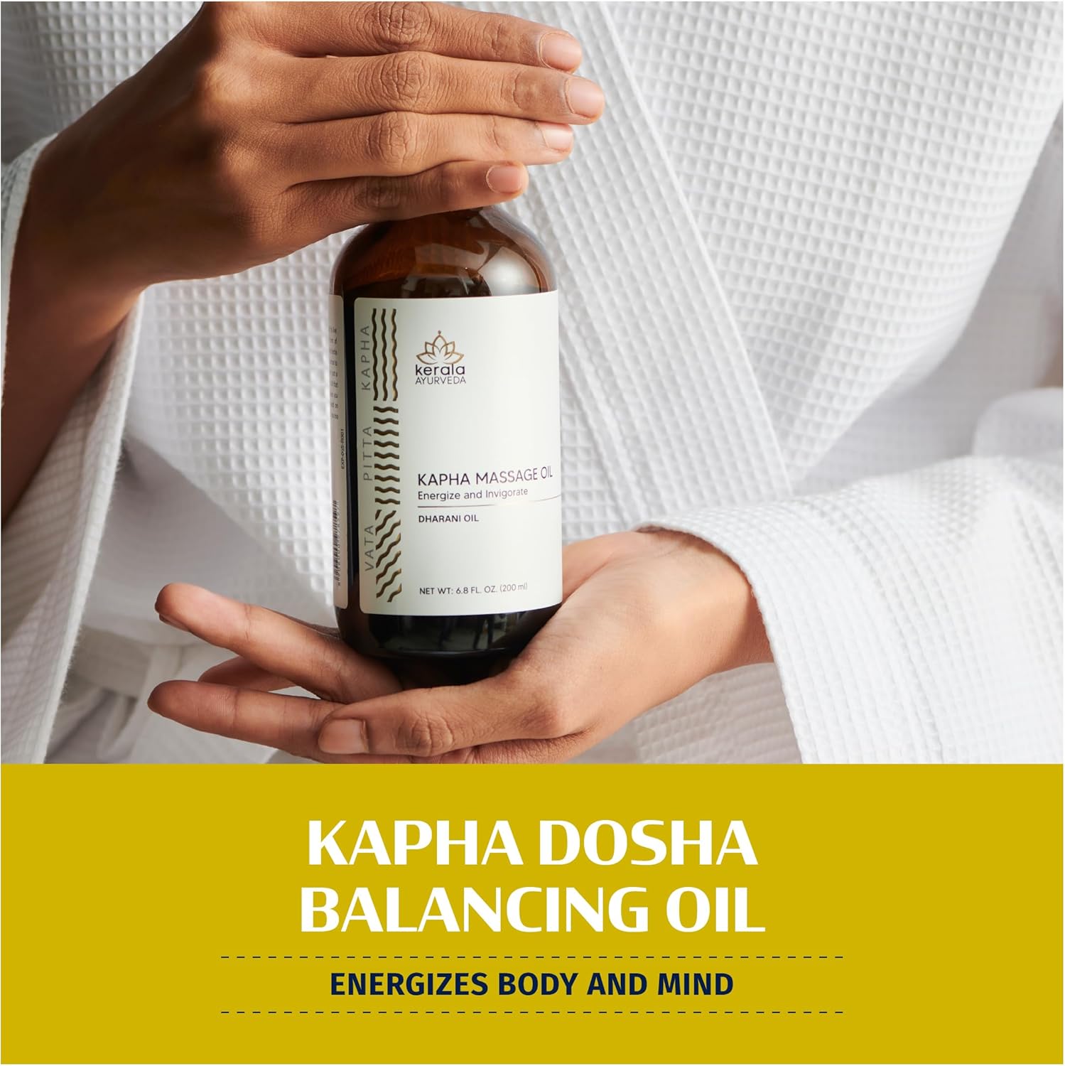 Kerala Ayurveda Nourishing Herbal Body Massage Oil | Tamarind Leaf and Ginger extracts Rich | Revitalizing Oil | Ideal for Balancing Kapha Dosha | Kapha Massage (Dharani) Oil - 6.8 Fl Oz - Image 2