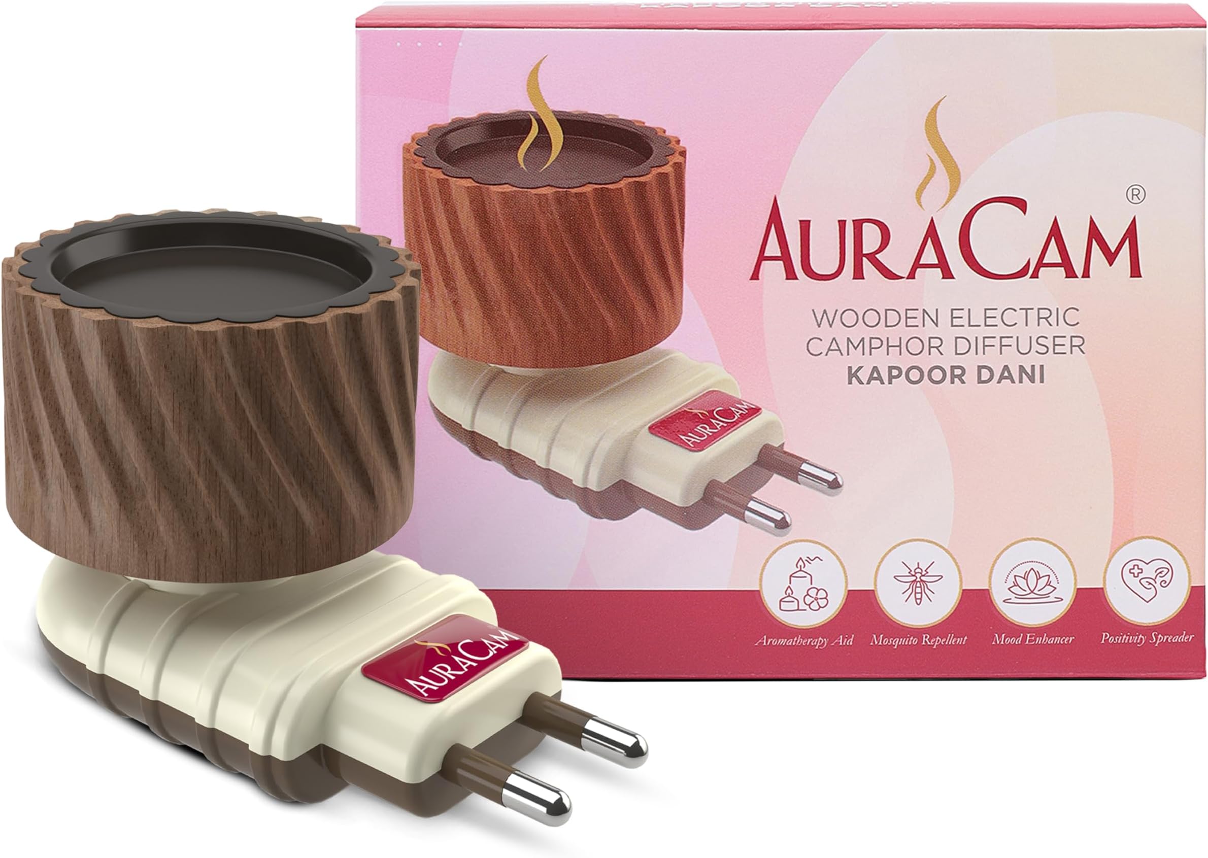 Camphor Burner | Essential Oil Diffuser/Bakhoor Kapoor Diffuser | Electric Diffuser for Fragrance/Kapur Dani for Pooja, Meditation, Havan/Kappor Stand for Home, Office (Pack of 1)