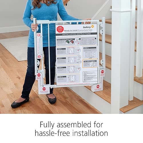 Miniatura 7 de Safety 1st Puerta Lista para Instalar en Cualquier Parte Sin Complicaciones Blanca para Espacios de 29 pulgadas a 42 pulgadas