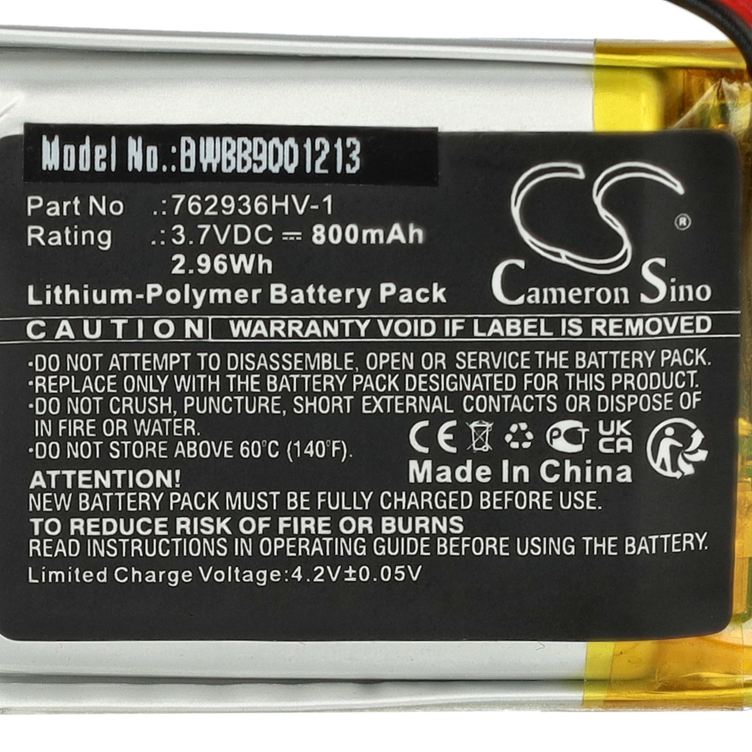 Batterie De Rechange Pour étui De Charge Bose QuietComfort Earbuds - 800mAh 3.7V Li-polymère - Compatible