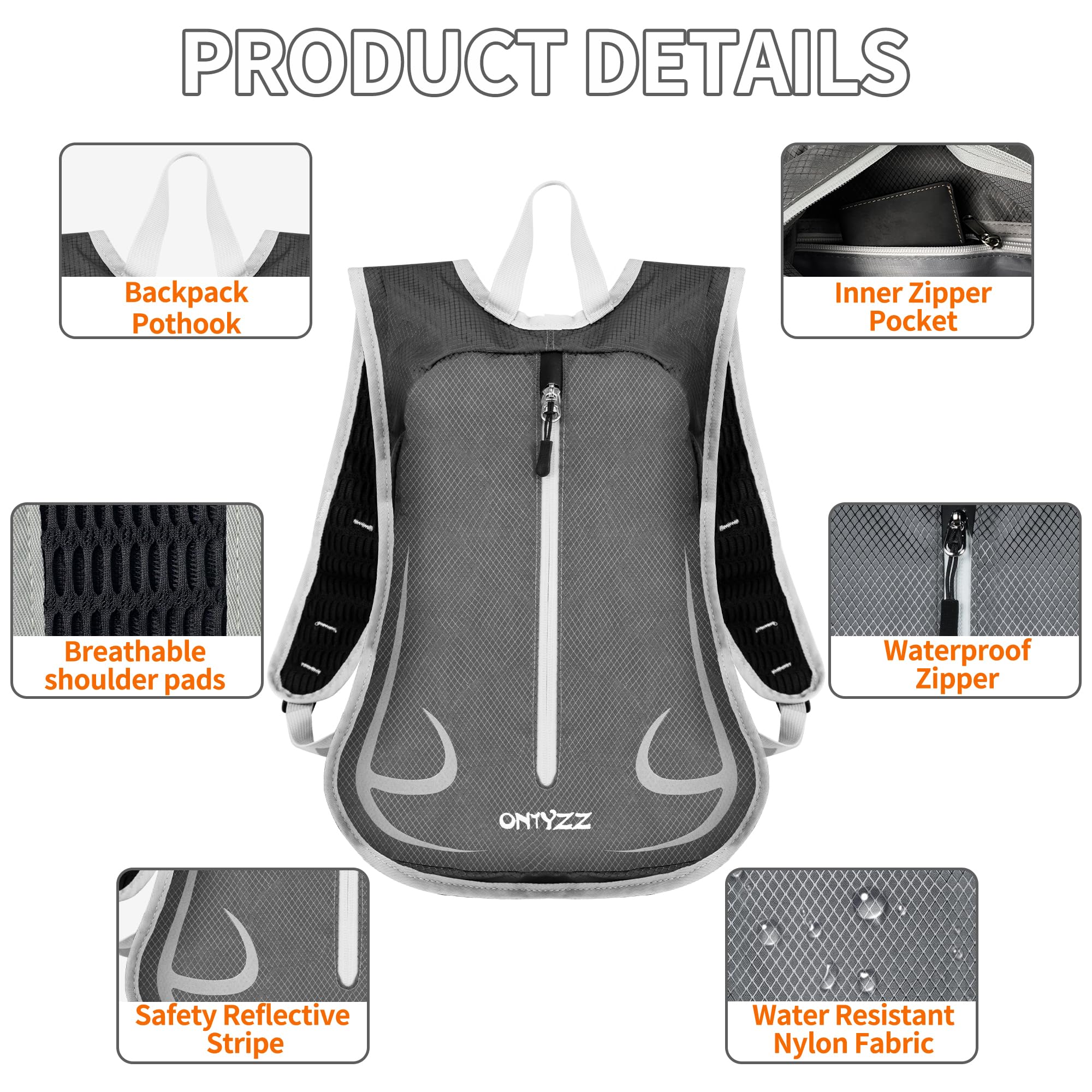 Freien Rucksäcke Unisex 14L Ultraleicht Fahrrad Reise Wander Sportrucksack, Wasserdicht Reiserucksack für Laufen Skifahren Camping Trekking Bergsteigen Radfahren Schultertaschen (Türkis)