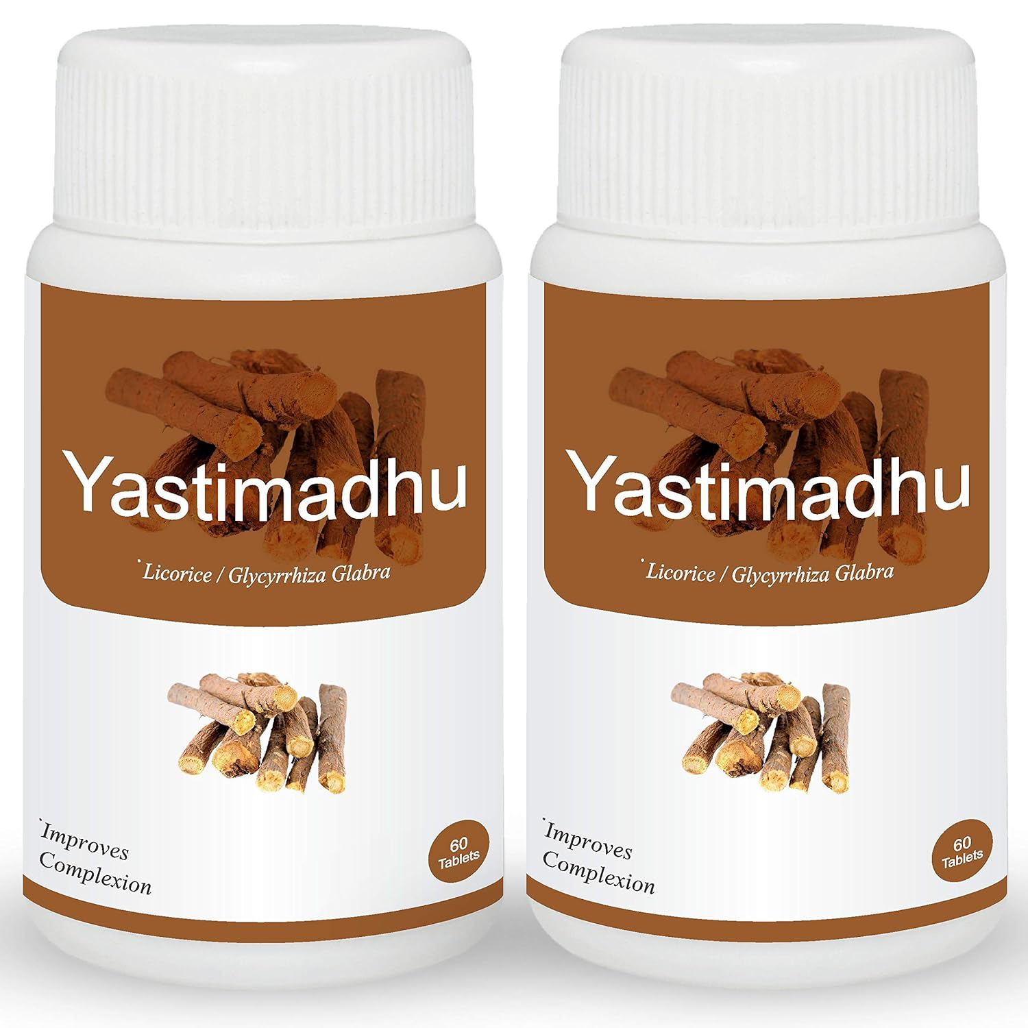 Herb Essential Yashtimadhu Licorice 500Mg Tablet 60 Count (Pack of 2