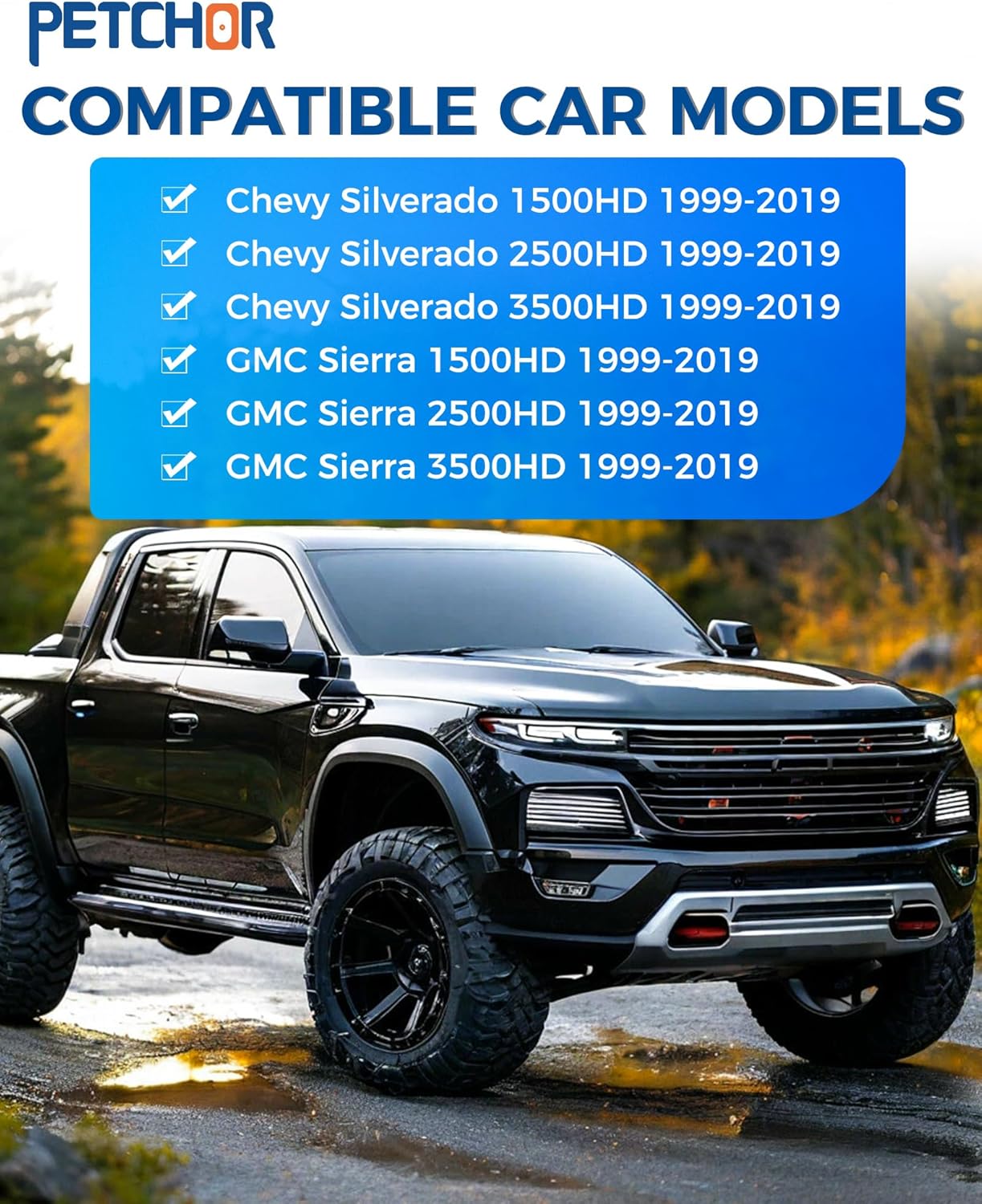 4-6" Heavy Duty Sway Bar End Links, Heavy Duty Front Suspension Stabilizer Link Compatible with 1999-2019 Chevy Silverado GMC Sierra 1500HD 2500HD 3500HD