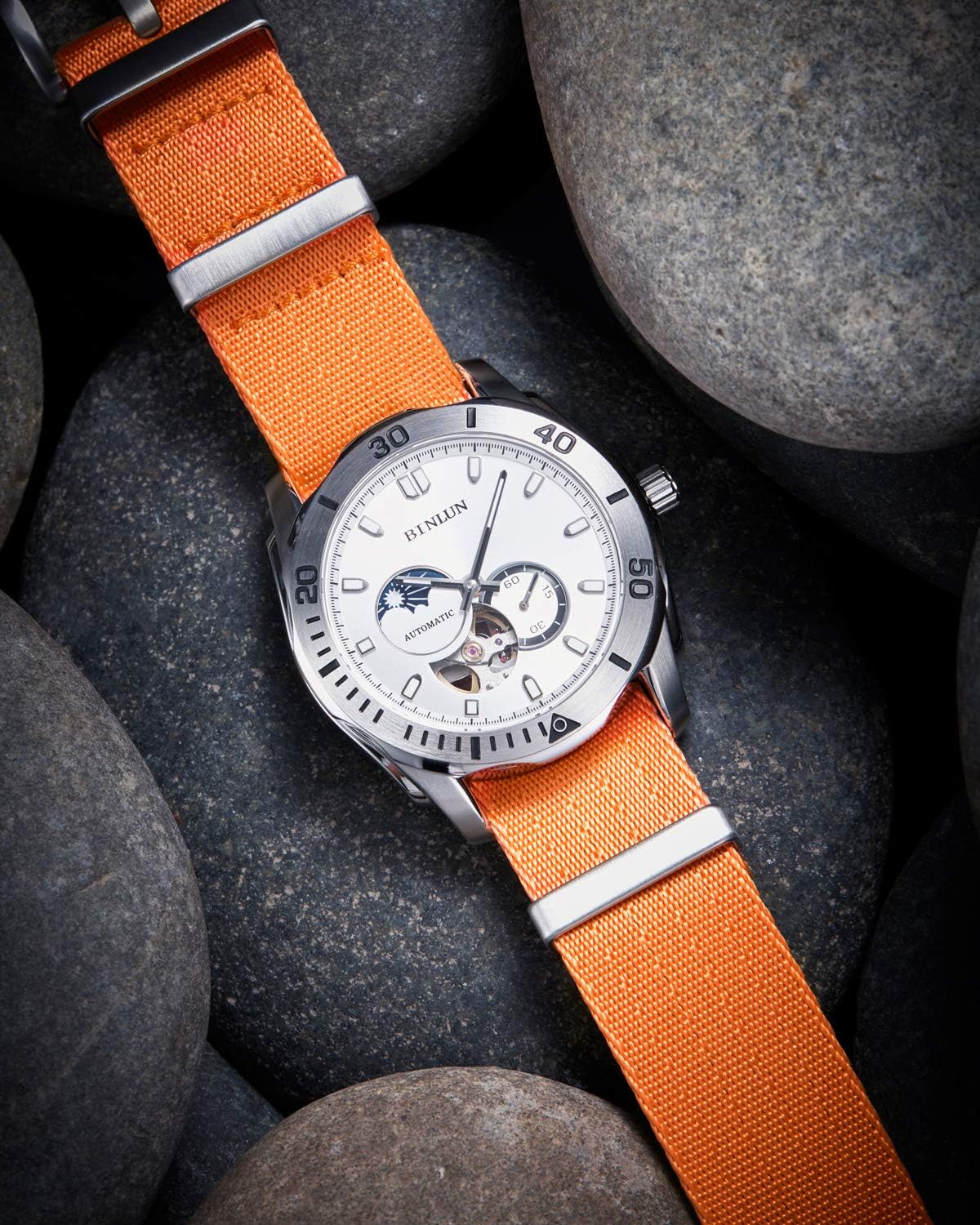 BINLUN Nylon Watch Band Thick G10 Premium Ballistic Nylon Multicolor Replacement Watch Straps with Silver/Black Stainless Steel Buckle for Men Women 18mm 20mm 22mm 24mm - Image 4