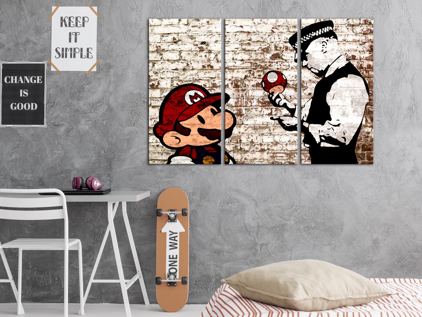 B&D XXL - Acrylglasbild Geschenke Heimdekoration, 60x40 cm, 3-teilig | Hochwertige Leinwand, sofort aufhängbar, ideal fürs Wohn- oder Schlafzimmer, wasserfest und lichtecht, langlebig, stilvoll