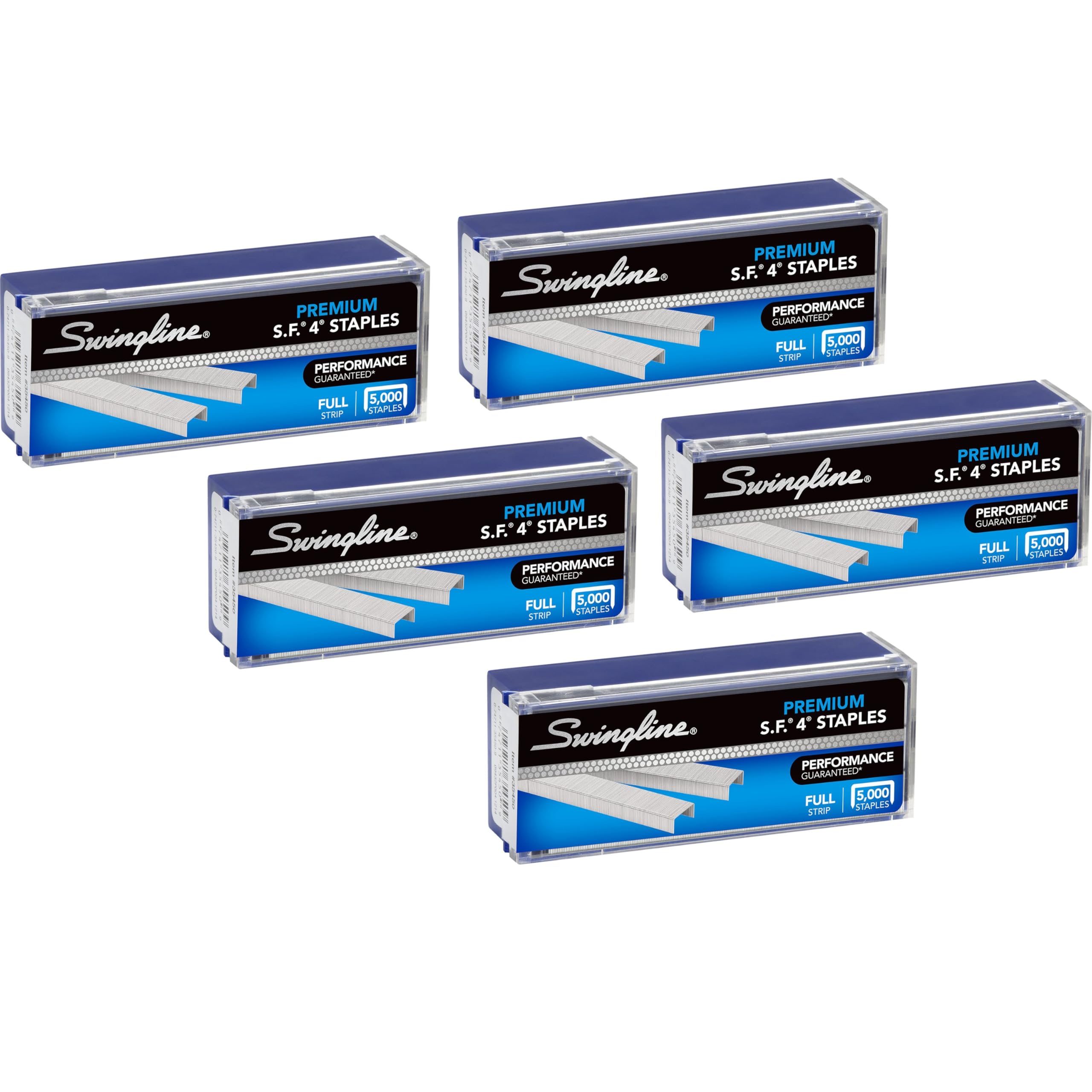 Staples, 5 Pack, S.F. 4, Premium, 1/4" Length, 210/Strip, 5000/Box (35481)
