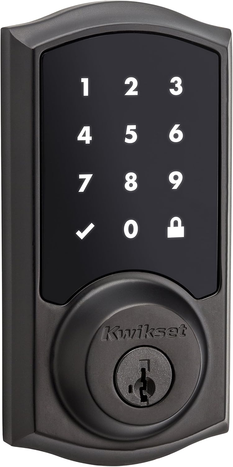 Kwikset SmartCode 916 Touchscreen Electronic Deadbolt with ZWave Wireless Remote Home