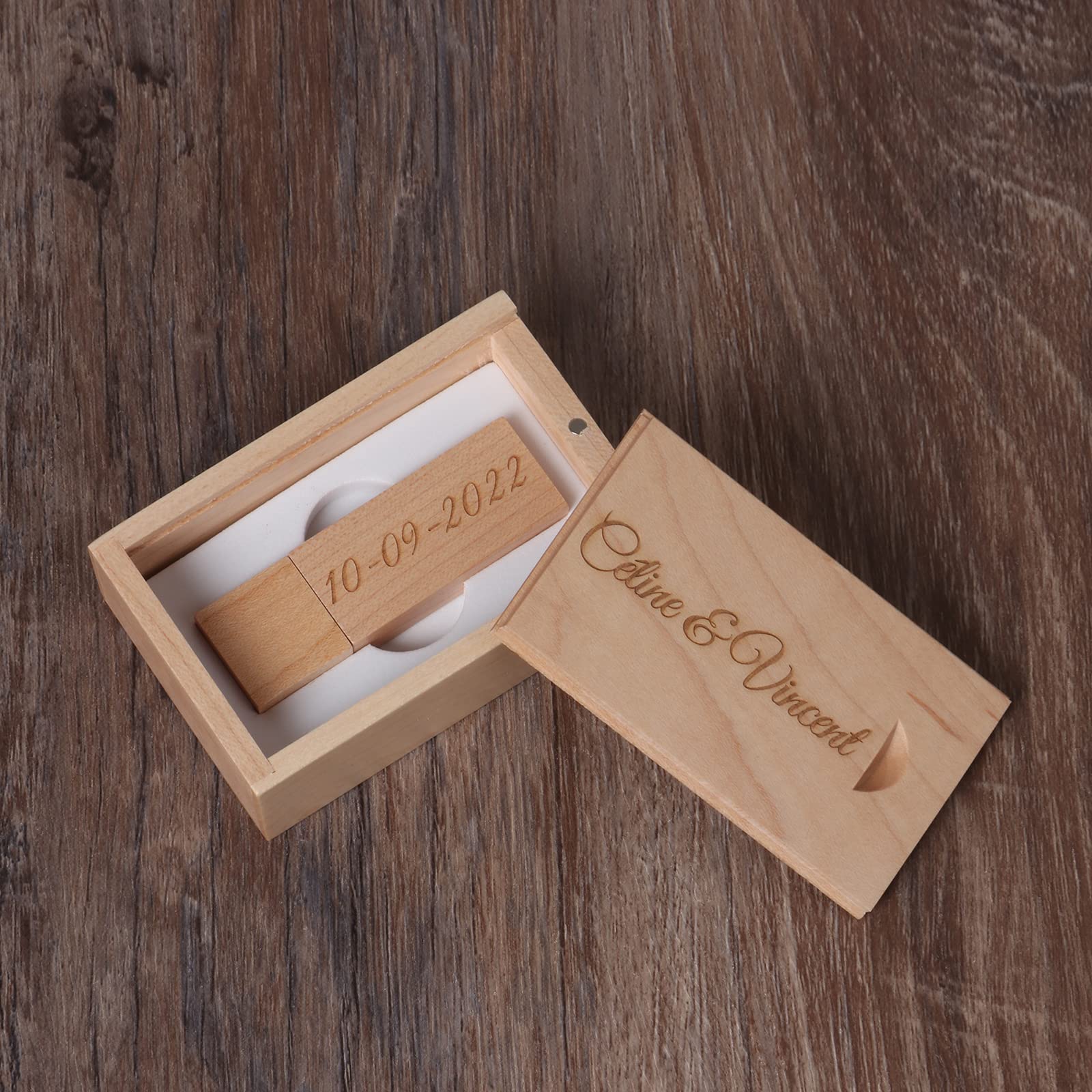 Regalo personalizzato Chiavetta USB con incisione personalizzata Chiavetta USB 2.0, Chiavetta USB in legno con incisione personalizzata per matrimoni, anniversari, lauree, compleanni