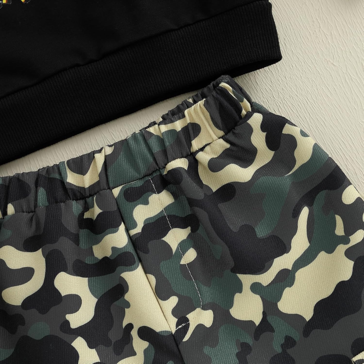 WZTYYDS Toddler Kids Baby Boy Fall Clothes 2T 3T 4T 5T 6T Letter Print Long Sleeve Tops Camouflage Pants Winter Outfits - Image 5