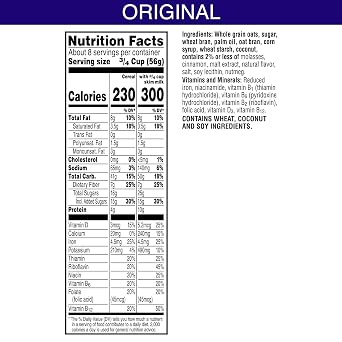 Kellogg's Cracklin' Oat Bran Breakfast Cereal, Fiber Cereal, Family Cereal, Original, 16.5oz Box (1 Box)