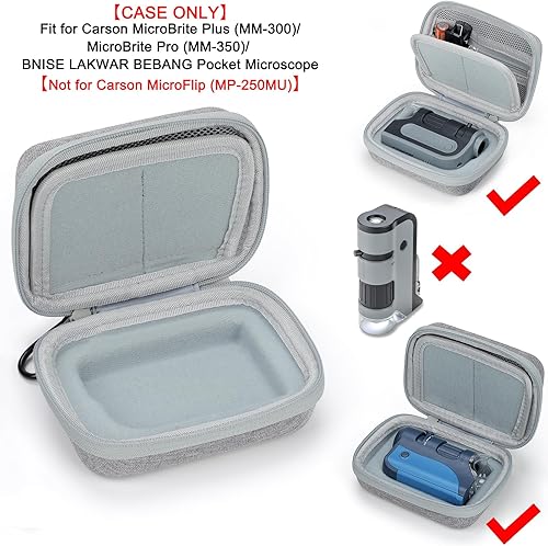Miniatura 9 de Estuche rígido para microscopio de bolsillo Carson MicroBrite Plus (MM-300 o MM-300MU) y MicroFlip (MP-250 o MP-250MU) de transporte