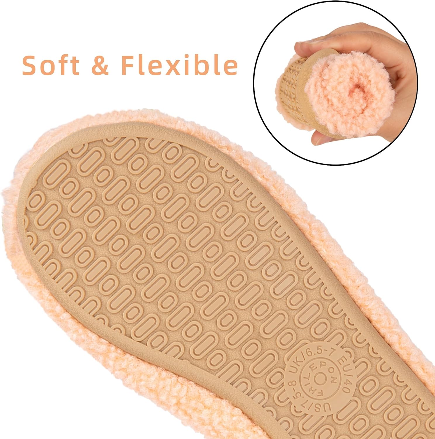 House Slippers for Women Soft-Lightweight House Shoes Men’s Furry Slippers Socks with Rubber Sole for Indoor Outdoor Use - Image 5