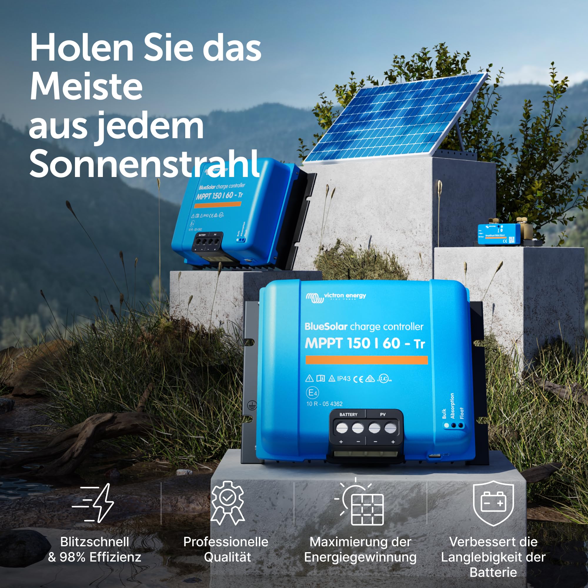 Victron Energy BlueSolar MPPT TR Solar Laderegler - 150V 60 Amp 12/24/36/48-Volt