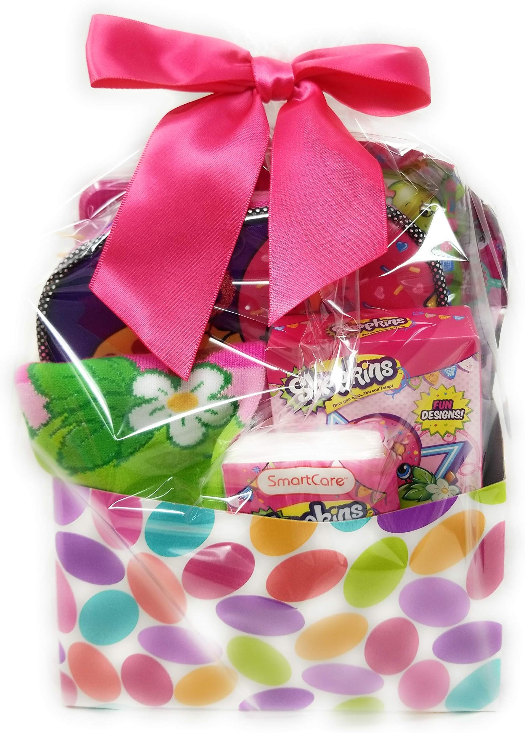 Shopkins Easter Basket - Includes Shopkins Socks | Shopkins Tissue | Shopkins Bandages | Shopkins Purse | Shopkins Match Game | Journal and More