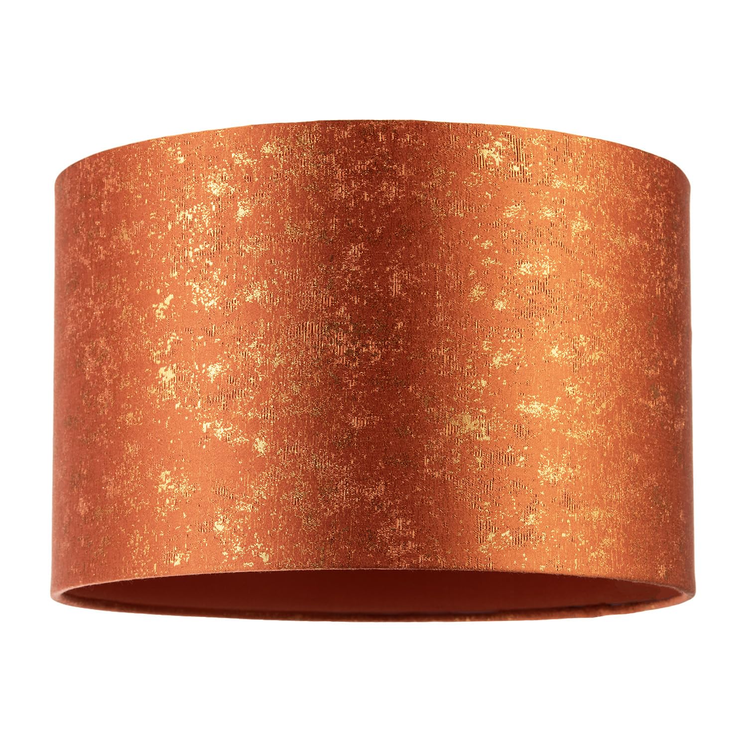 Rackhams Orange/Gold Rustic Jacquard Fabric Lamp Shade With Foil Fleck Accents