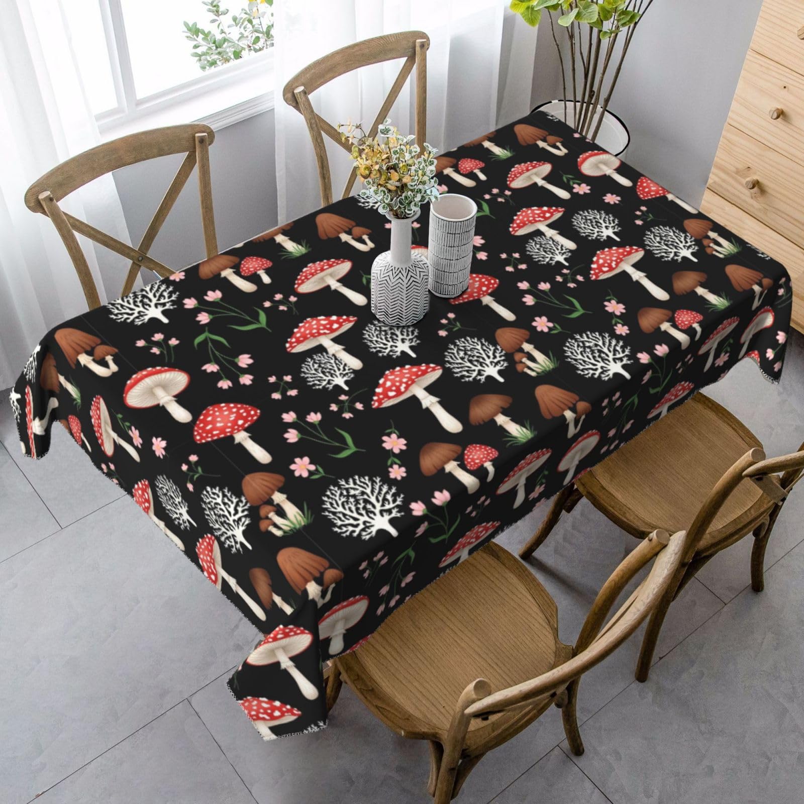 Nappe réutilisable d'automne anti-tache 137x183 cm idéale pour protéger la table du salon
