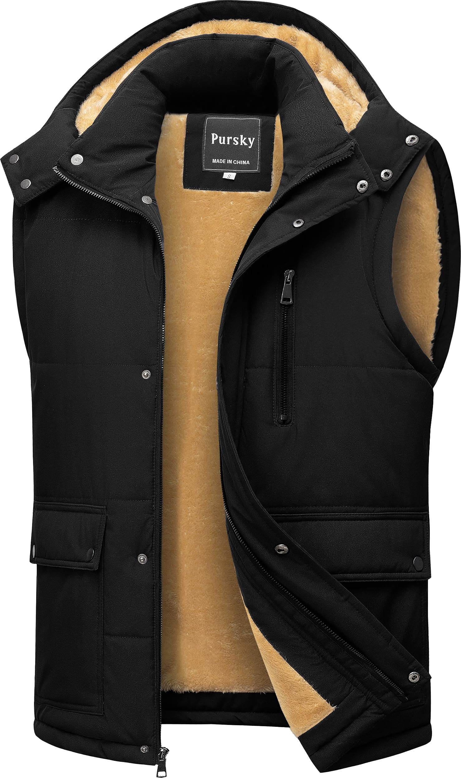 pursky Men's Hooded Winter Vest-picture-21