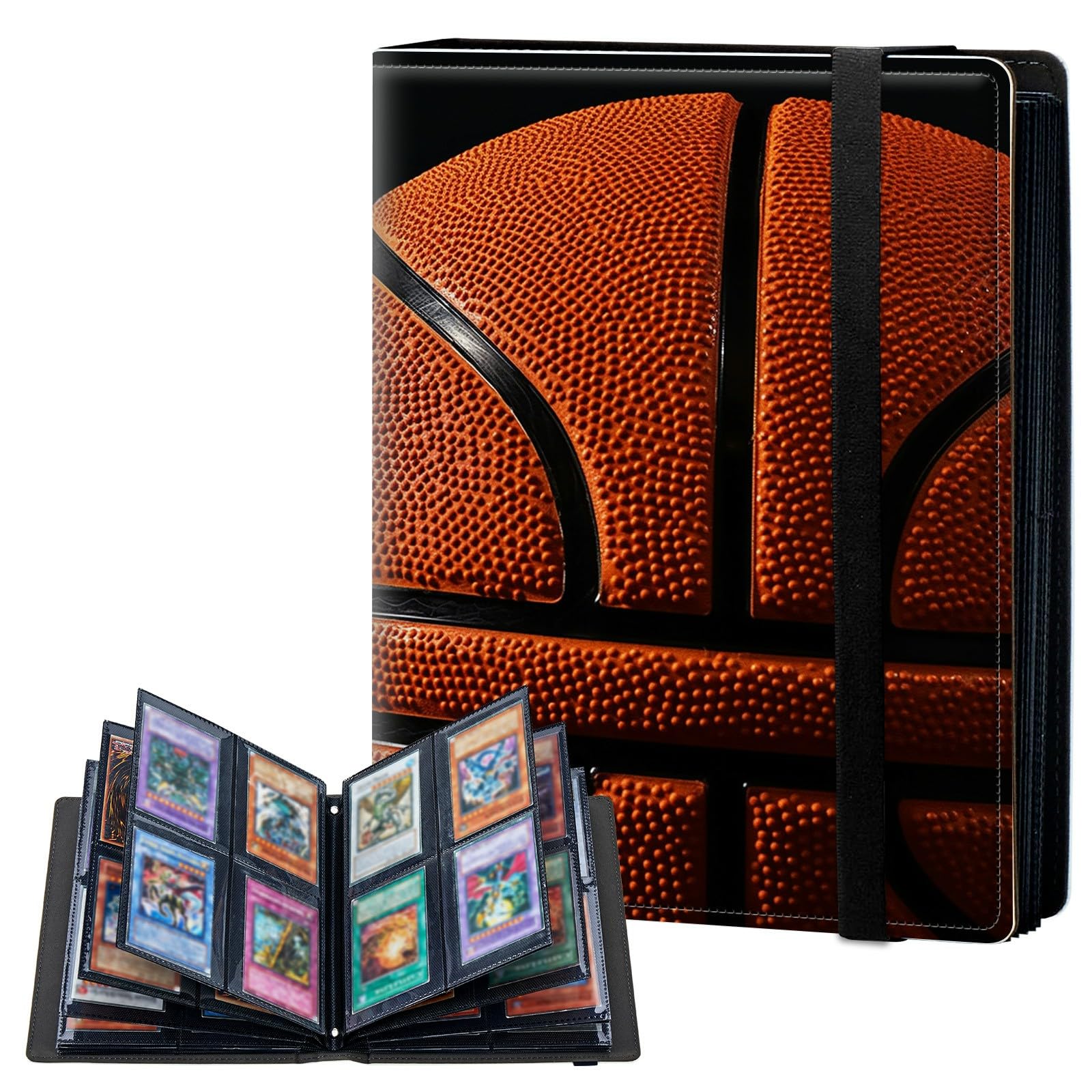 Amazon.com: 4-Pocket Card Binder 50 Pages Holds 400 Cards, Card Book  Collector Album Folder for Yugioh, MTG, TCG, Cute PU Leather Trading Card  Holder with Elastic Strap, Basketball Pattern : Toys & Games