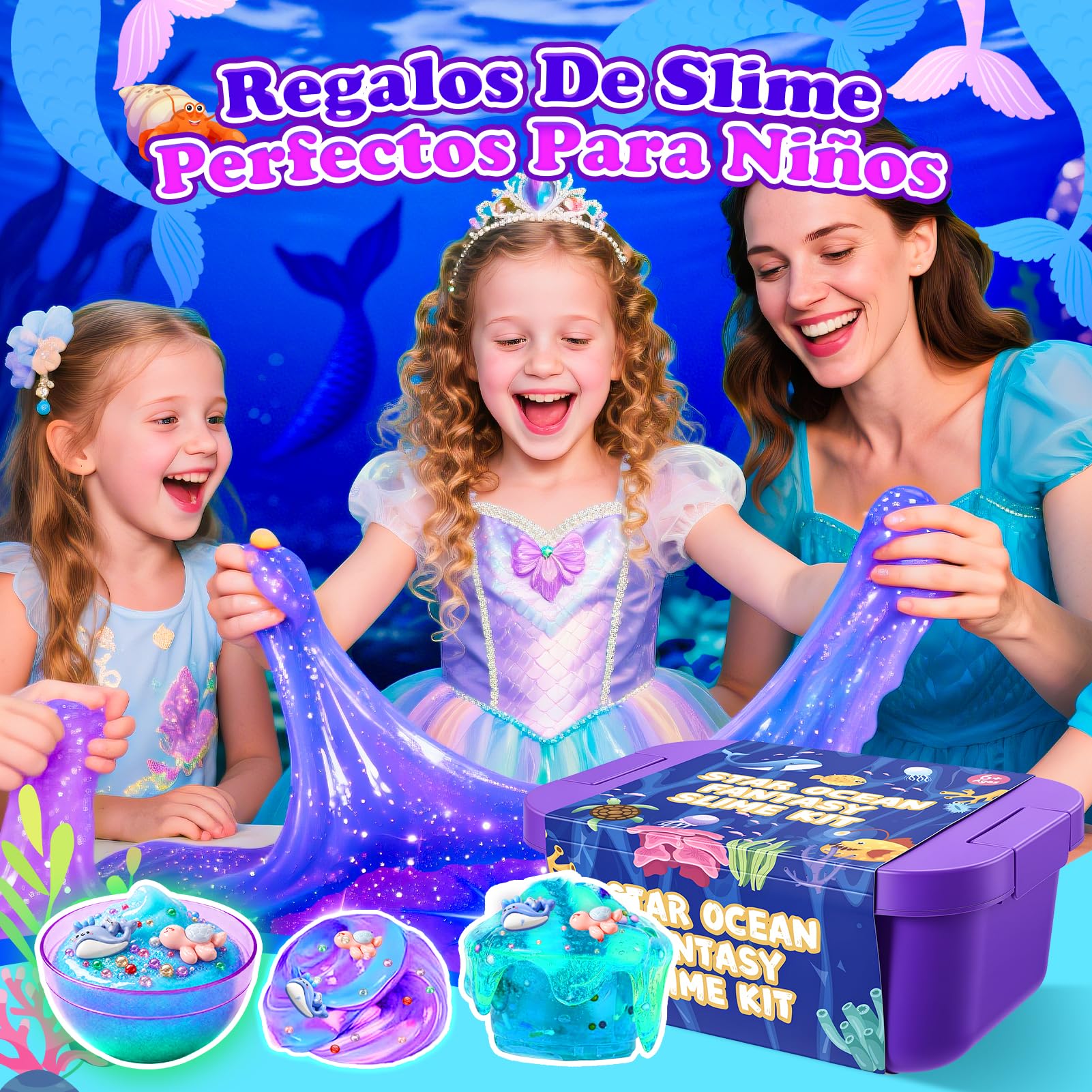iKidiki Galaxy Slime Kit para Niñas 6-12 Años - Juguetes con Activador