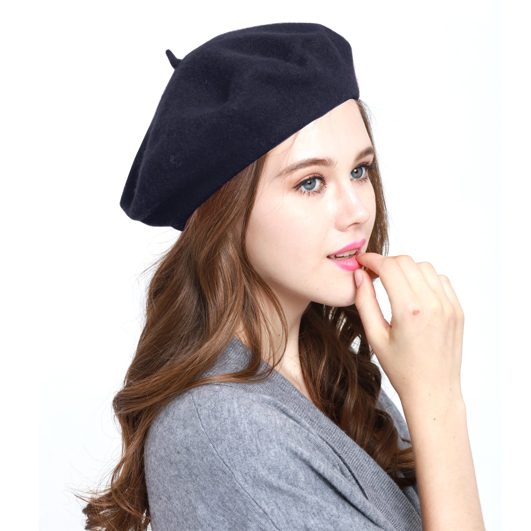100% Wool French Beret Warm Basque Tam Beanie Hat Cap for 