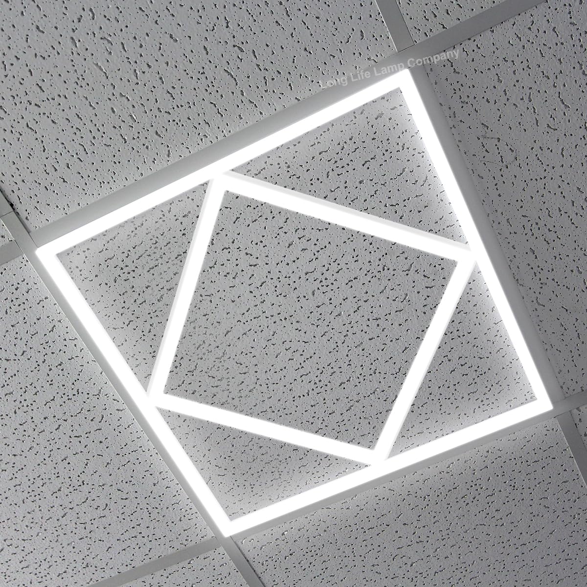 Long Life Lamp Company White 64W Border Line Led Panel 600 X 600 Recessed Ceiling Light Diamond Edge Panel 6500K 64W02