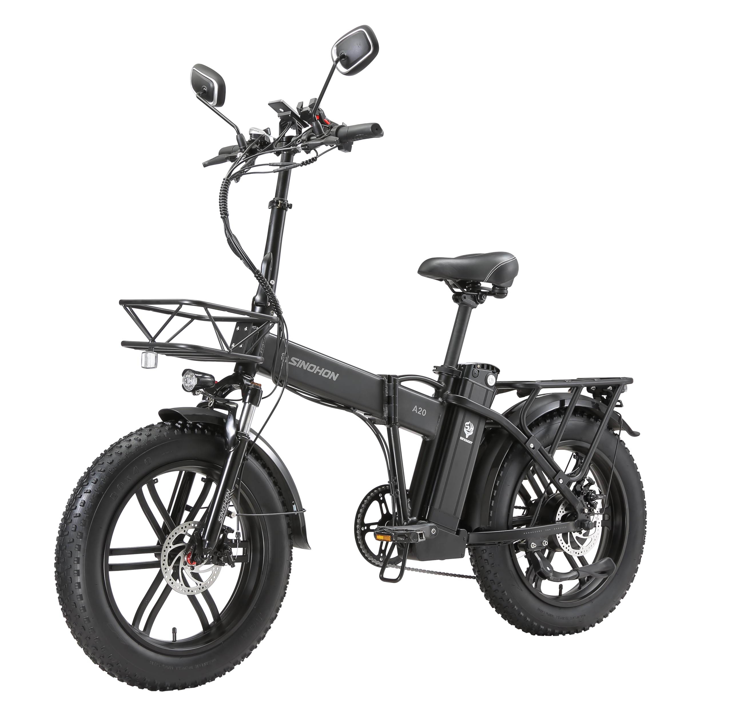 A20 Bicicleta Eléctrica Plegable 20 Pulgadas para Adultos - Motor 250W, Batería 48V 18Ah Extraíble, hasta 100km Autonomía, 7 Velocidades - Bicicleta Urbana Duradera para Ciudad